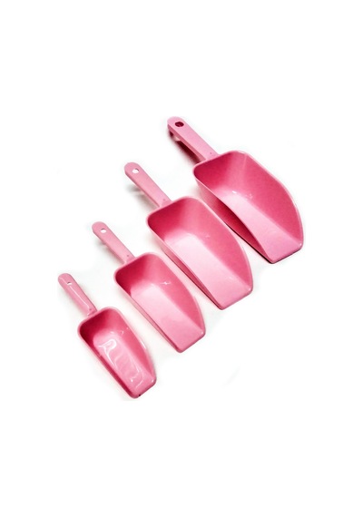 4 lü Erzak Küreği - Pembe Renk, 4 Adet, 4 Boy
