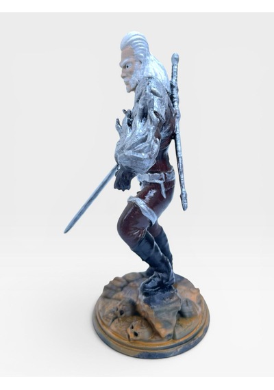The Witcher Geralt Of Rivia 15 Cm Figür - Ak Kurt Canavar Avcısı Masaüstü Heykeli