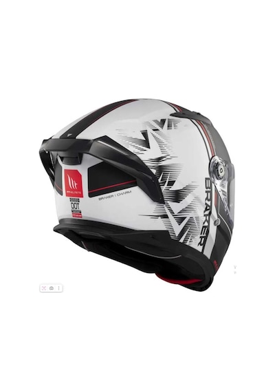 Mt Breaker Sv Charm A1 Mat Kapalı Kask Siyah - Beyaz