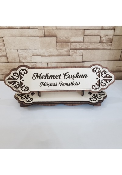 Kişiye Özel Ahşap Masa İsimliği