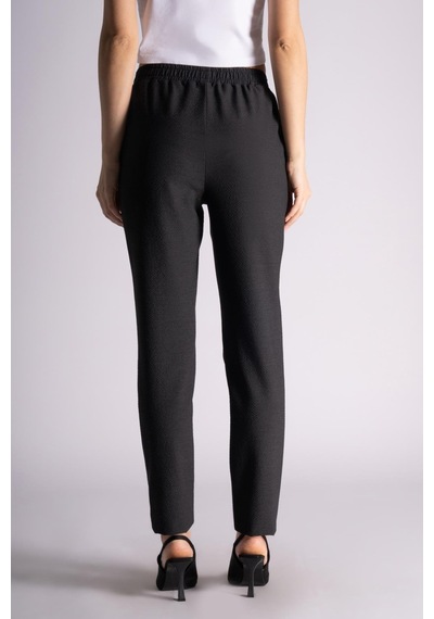 Braccas Kadın Yandan Cepli Beli Lastikli Ve Pileli Slim Fit Jogger Pantolon Antrasit Antrasit