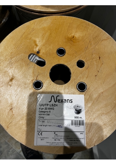 Nexans Cat 6 Halogen Freen Utp 23awg Kablo 500 Metre Gri