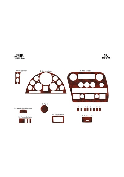Ford Cargo Torpido Kaplama 2004-2008 16 Parça Maun