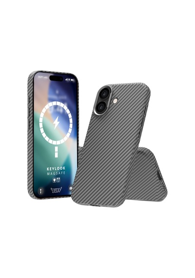 Buff Apple Uyumlu iPhone 17 Magsafe Kevlook Kılıf Gri