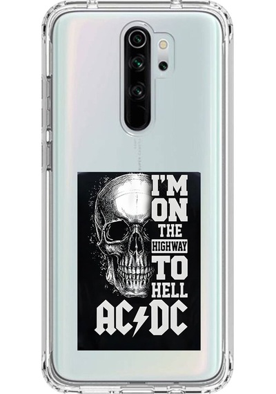 Xiaomi Redmi Note 8 Pro Uyumlu Şeffaf Kılıf Ac/dc Tasarımlı