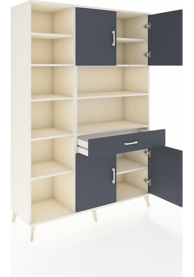 Hyperion Dolap 10 Raflı Tek Çekmeceli 4 Kapaklı 132x44x195 Aytaşı-antrasit/antrasit Antrasıt/antrasıt - Aytası Hyperion Dolap 10 Raflı Tek Çekmeceli 4 Kapaklı 132x44x195 Aytaşı-antrasit/antrasit Antrasıt/antrasıt - Aytası
