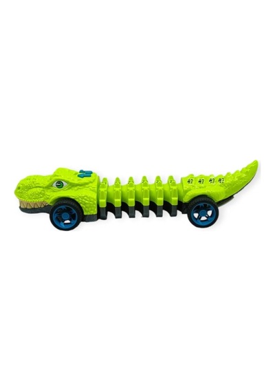 Timsah Araba - Otomatik Hareketli Sesli Işıklı 32 Cm - Açık Yeşil Timsah Siyah