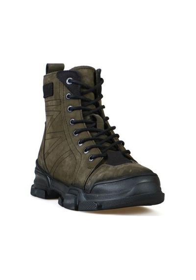 Hammer Jack 102 21520 Bonn Hakiki Deri Comfort Casual Unisex Bot Haki Nubuk