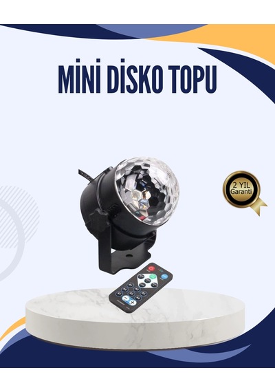 Müzik Sensörlü Renkli Led Parti Işığı Çok Renkli