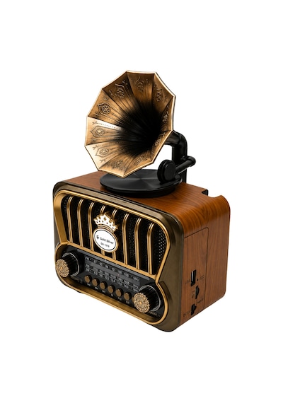Gold Silver Gs-1370 Nostaljik Gramofon Tasarımlı Bluetoothlu 3-band Radyo & Müzik Çalar