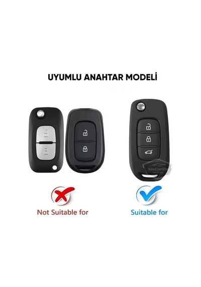 Renault Megane 4 Clio 5 Kadjar Captur Kaleos Anahtar Uyumlu Silikon Anahtar Kılıfı Oto Anahtar Kabı Darbe Emici Anahtarlık Koyu Titan Gri 00