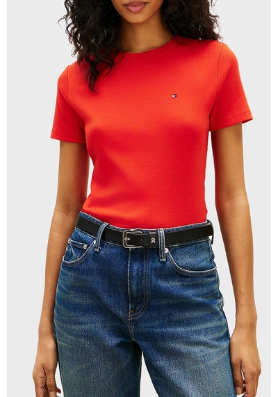 Tommy Hilfiger Pamuklu Logolu Slim Fit Bisiklet Yaka T Shirt Bayan T Shirt Ww0ww40587 Sne Kırmızı Kirmizi Tommy Hilfiger Pamuklu Logolu Slim Fit Bisiklet Yaka T Shirt Bayan T Shirt Ww0ww40587 Sne Kırmızı Kirmizi