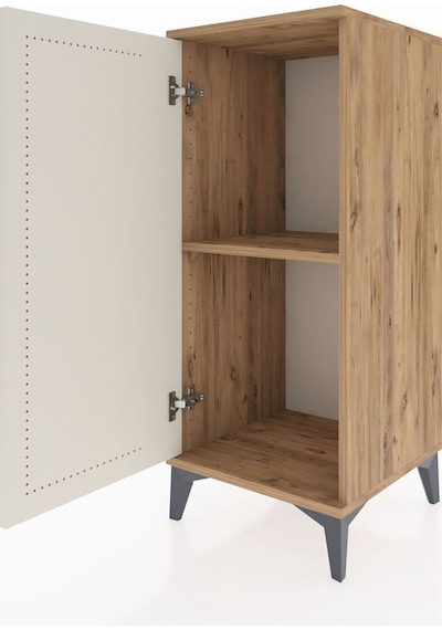 Hyperion Komodin Tek Raflı Tek Kapaklı 44x44x106 Çam-aytaşı Çam