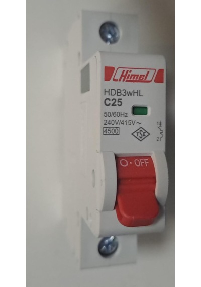 Himel 25 Amper 1xc25 4,5ka Otomat Sigorta
