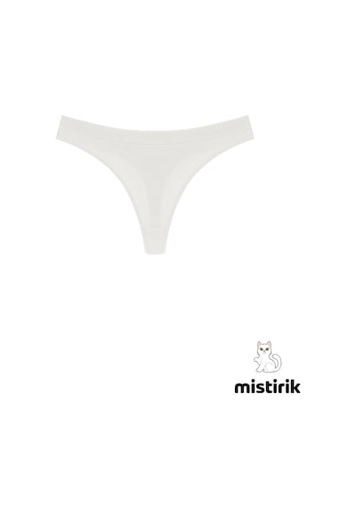 Paulo Model Fitilli Tanga Slip Iz Belli Etmez Külot Ekru Renk Ekru