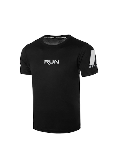Ghassy Co. Erkek Nem Emici Hızlı Kuruma Performans Running Spor T-shirt siyah
