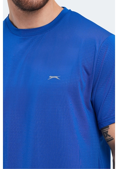 Slazenger Oswın 3 Lü Set Erkek Tişört Saks Mavi - Kırmızı - Turuncu