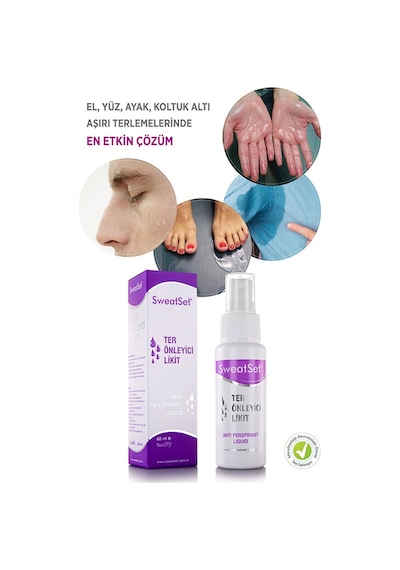 Sweatset Ter Önleyici Unisex Likit Sprey Deodorant 60 ML