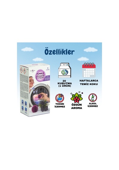 Little Joe Kurutma Makinesi Lavanta Koku Kapsülü 2'li Paket Fresh Lavender -40 Kurutma