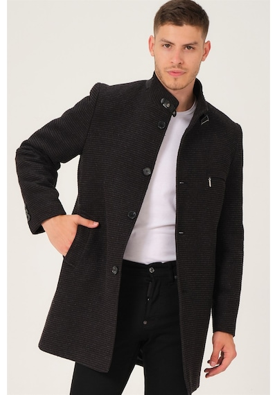 Plt8367 Dewberry Erkek Palto-düz Antrasit Düz Antrasit
