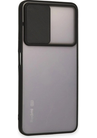 Newface Xiaomi Redmi Note 11t Kılıf Palm Buzlu Kamera Sürgülü Silikon Semeglbl - 98 - Siyah