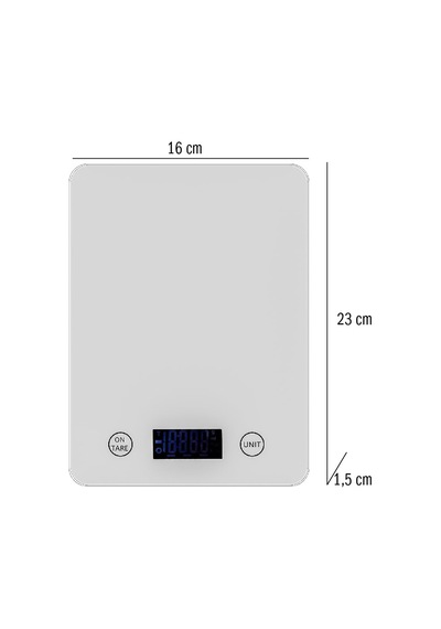 Bluefox Topaz Premium Dijital Mutfak Tartısı 10kg Temperli Beyaz Cam, Geniş Lcd Ekran, Yüksek Hassasiyet Sensör Şık Ve Dayanıklı Tasarım Geniş Yüzey 23x16cm