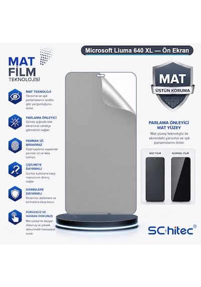Schitec Liuma 640 Xl Uyumlu Ön Yüzey Mat Hidrojel Ekran Koruyucu 78353725