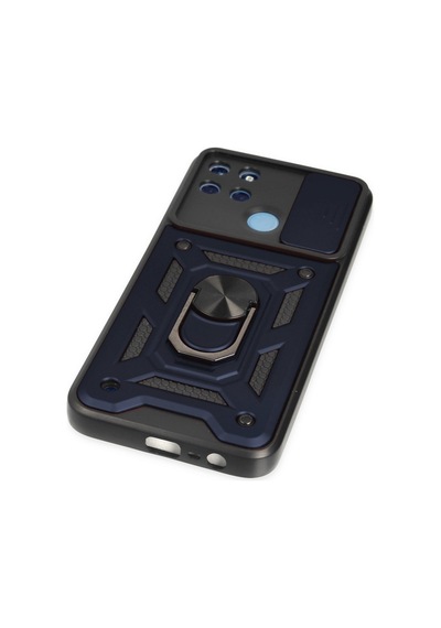 Realme C25y Uyumlu Kılıf Pars Lens Yüzüklü Silikon - Lacivert