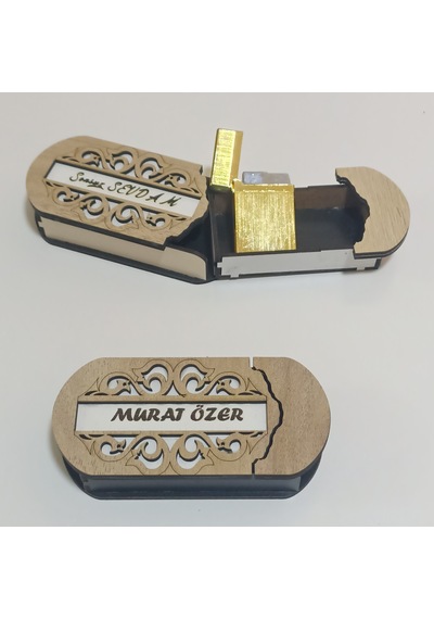 Mrchediyesepeti Çakmak Kişiye Özel İsim Yazılı Ve Mdf Tasarım Kutulu 5