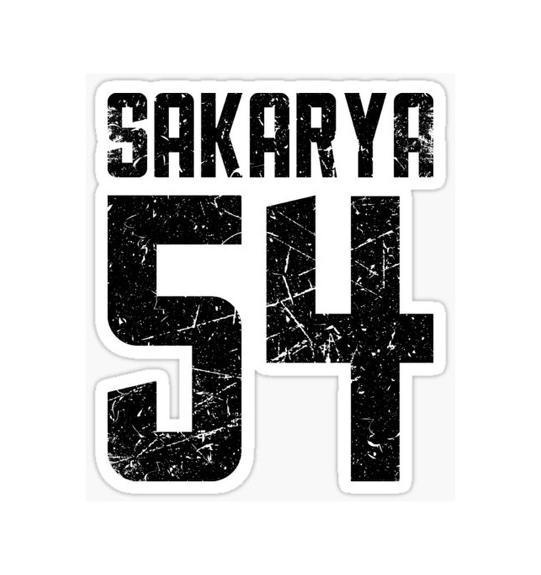 54 SAKARYA Sticker Yapıştırma Oto Etiket 17cm