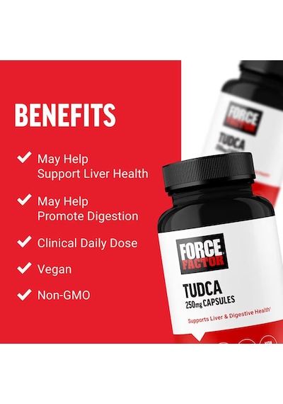 Force Factor Tudca Tauroursodeoxycholic Acid 250 Mg 60 Vegetable Capsules