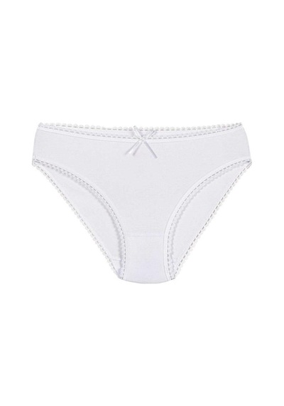 6 Adet Yıldız Bayan Modal Dantelli Bikini Külot Beyaz 3900 Beyaz