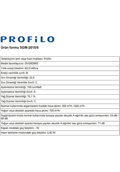 Profilo DVG6D660 60 CM Duvar Tipi Davlumbaz