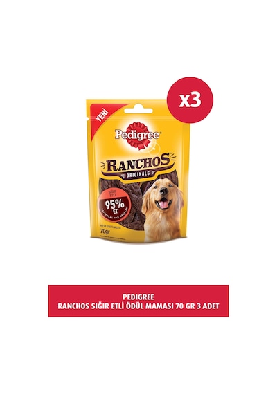 Pedigree Ranchos Sığır Etli Köpek Ödül Maması 3 x 70 G Pedigree Ranchos Sığır Etli Köpek Ödül Maması 3 x 70 G