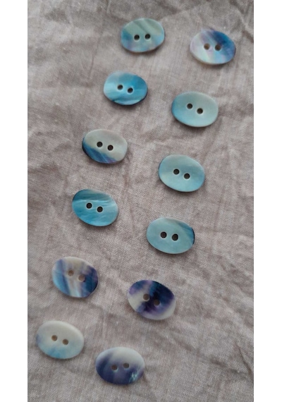 Doğal Hakiki İnci Midye Kabugu Düğme 10 Mm 15 Adet