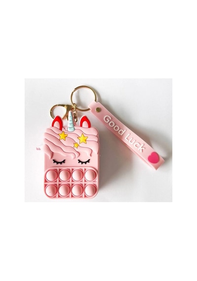 Unicorn Popit Renkli Çocuk Çantası Para Çantası Oyuncak Unikorn 9 Cm. Pop It