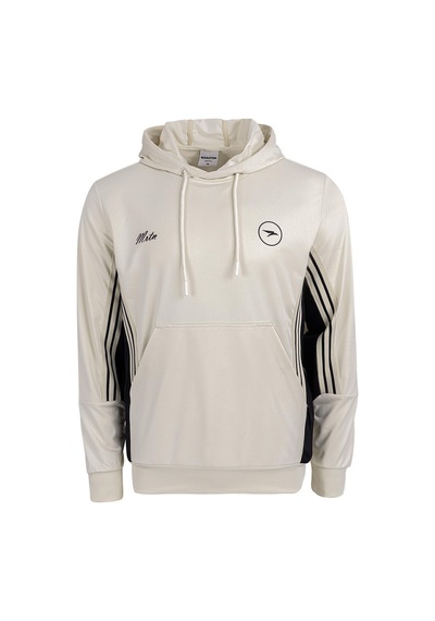Maraton Boxy Erkek Kapüşonlu Bej Sweatshirt Bej