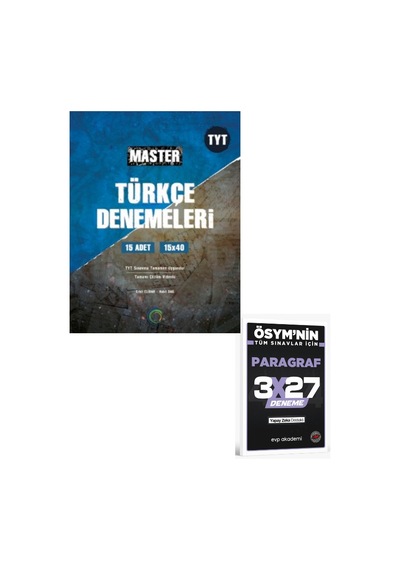 2027 Okyanus 2027 Tyt Master 15 Türkçe Denemeleri+ Evp Akademi Paragraf