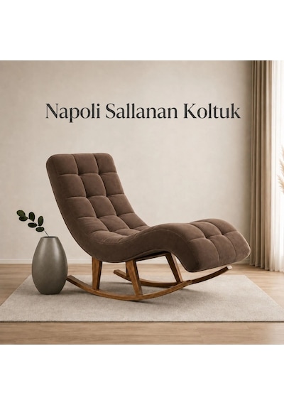 Smarto Relax Napoli Sallanan Ergonomik Dinlenme Koltuğu Tv Koltuğu Berjer Kahverengi