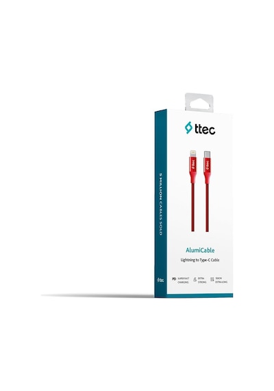 Ttec AlumiCable Type-c Lightning Hızlı Şarj Kablosu 150cm 2DK41K Kırmızı