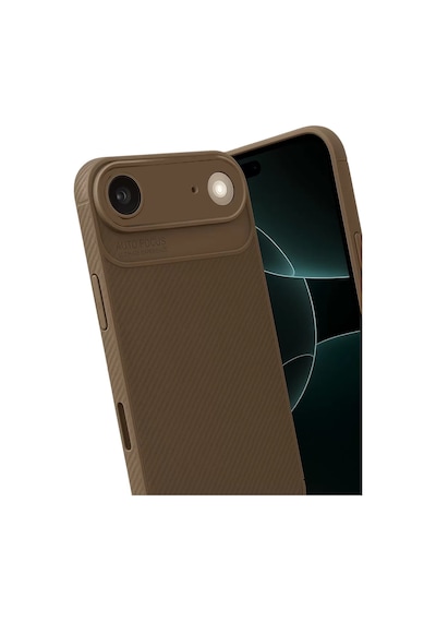 Newface Apple İphone 17 Air Auto Focus Karbon Kapak - Kahverengi