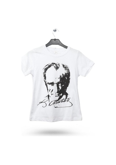 Atatürk Baskılı Penye Kısa Kollu Tişört (Kız-Erkek)