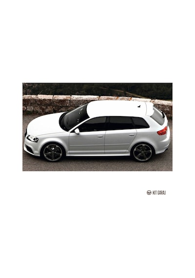 Kit Garaj Audi A3 8p Rs3 2003-2012 4 Kapı Spoiler Plastik Piano Black Boyalı