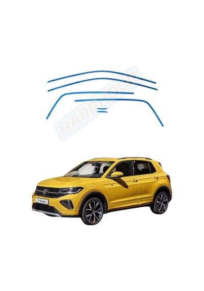 Volkswagen T-cross Üst Krom Çıtası 6 Parça Sağ Sol Sadece Üst Paslanmaz Krom 2019-2023
