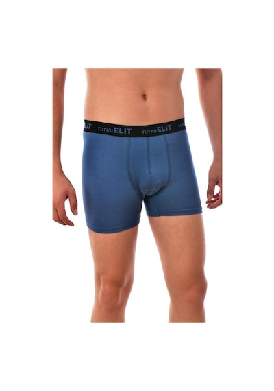 3'lü Tutku Elit Modal Elastan Spor Boxer Mavi