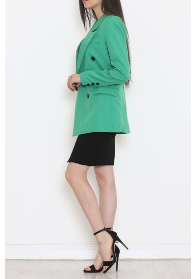 Blazer Ceket Yeşil - 80027.683. Çok Renkli