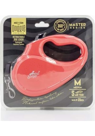 Doggie Otomatik Uzatma Tasması Master Pembe M-25 Kg 5 Mt Pembe