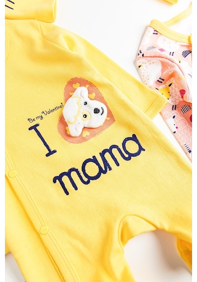Babymod I Love Mama Ikili Uzun Kollu Erkek Bebek Tulum Takım