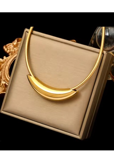 Su Damlası Kadın Kolye 316 Paslanmaz Çelik Gold Renk Sarı