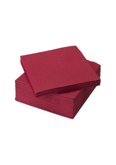 Servis Peçete Ikea 40X40 Cm 50 Adet Koyu Kırmızı Renkli Peçete (530216785)
